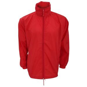 Kariban Mens Casual Windbreaker Zip up Jacket /Coat Sizes S,M,L,XL,2XL / Red